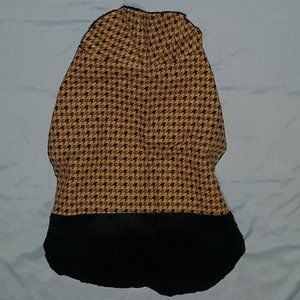 New Baby Pit Bull Khaki Plaid Faux Fur Dog Jacket